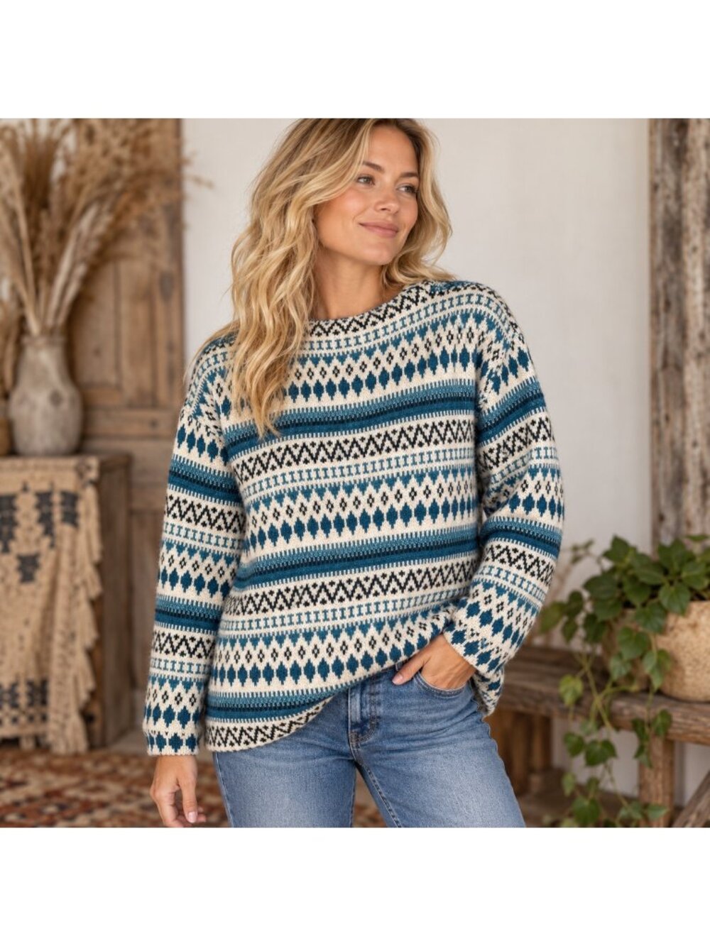 Vintage Norvyk Pro Ski Shops Pure Virgin Wool Sweater S